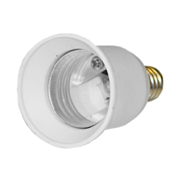 Lamphouder adapter - Man E14/ Vrouw E27 - wit
