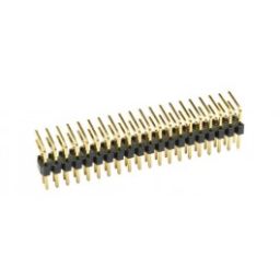Haakse connectorrij 2x50 pin - vergulde contacten - Mannelijk - P2,54 - Afbreekbaar