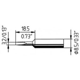 Soldeerstift  3,2mm met ERSADUR coating.