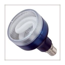 E14- Spaarlamp - 7W - 230V - d=50mm / l=85mm - 110° - 6400K (daglicht) *** 