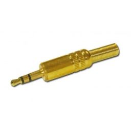 3,5mm Stereo Jack Mannelijk - Verguld - Te solderen 