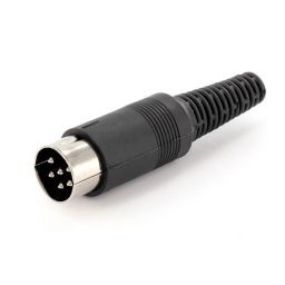 6-polige DIN connector - Mannelijk - Voor op kabel - Plastiek