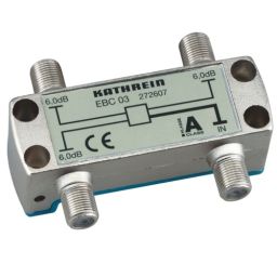 Répartiteur coaxial en T avec fiches F - 3-voies - 4x F Femelle