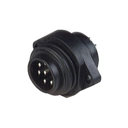 Waterproof connector 7-pole - Male - Chassis 