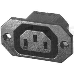 IEC Female Power Insert Connector 10A-250V with GND 