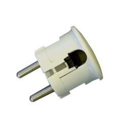 AC power connector with GND 10/16A white 