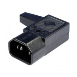 Mannelijke toestelstekker IEC Met aarding 10A-250V haaks 
