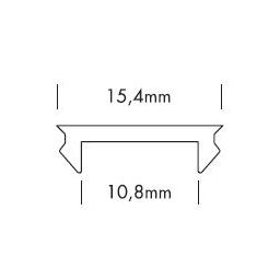 Cover 200cm 15,4mm - Mat - voor ALUPRO-S 