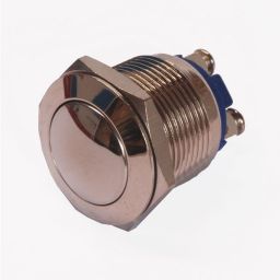 Anti vandal pushbutton - Round 2A/36VDC - D:19mm - OFF-(ON) 