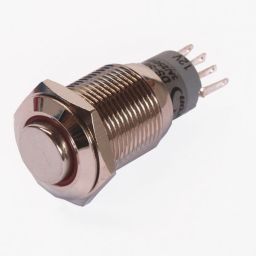 Pushbutton single pole ON-ON 1A/24VDC 0,5A/230VAC red 