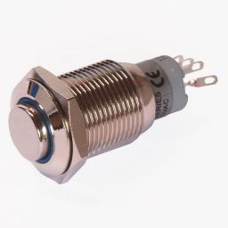 Pushbutton single pole ON-ON 1A/24VDC 0,5A/230VAC blue 