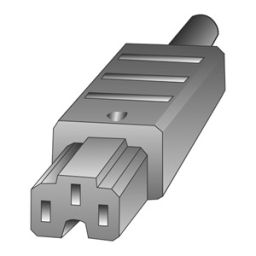 Vrouwelijke toestelstekker IEC Met aarding 10A-250V C15 C13 