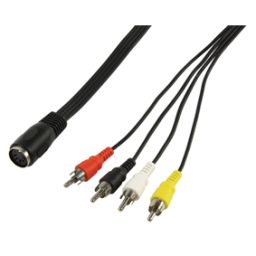 5pin DIN femelle <-> 4x RCA mâle - 0,2 m