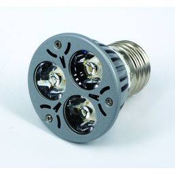 3x1W Ledlamp - E27 - Cool white - 230V AC/DC 