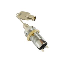 Key operated switch single pole (ON)-OFF 2A-250V D: 19mm 