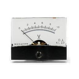 Analoge kwaliteitspaneelmeter 10V DC / 60 x 47mm 
