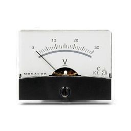 Analoge kwaliteitspaneelmeter 30V DC / 60 x 47mm 