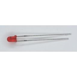 Pinkled 3mm rood diffuus 12-32mcd 60° 9V 