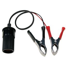 12V Adapter voor sigarettenplug met batterijklemmen 