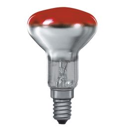 E14 -socket - R50 - 25W - 230V lamp - d=50mm / l=85mm - Rood - 35° 