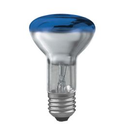 E27 -socket - R60- 40W - 230V lamp - d=63mm / l=102mm - Blauw - 35° 