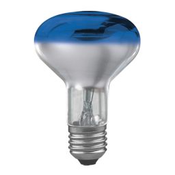 E27 -socket - R80- 60W - 230V lamp - d=80mm / l=115mm - Blauw - 80° 