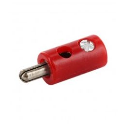 Banaanstekker - 2,6mm - Rood - Voor op kabel - Te solderen 