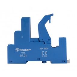 DIN RAIL socket voor REL102 - F9701 - Finder - Met Schroefaansluitingen