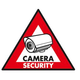 Sticker camera security - 123x148mm 5st