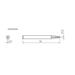 Vervangpunt voor SPI-27 -soldeerbout 1,2mm 