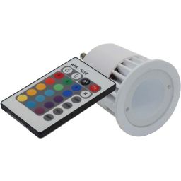 Ledlamp GU10 1x5W RGB 230V - met afstandsbediening ***