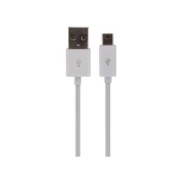 Kabel USB 2.0 mannelijk naar Mini-USB 5P mannelijk Wit -1m 