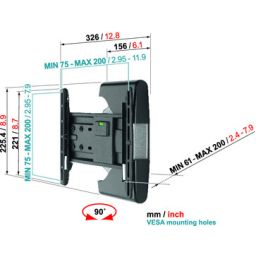 *** Statief Motion 19"-26" 90° verdraaibaar *** 