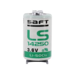 SAFT 1/2 AA Lithium 3,6V 1200mAh - 14,5 x 24,8mm - PCB soldeerlippen 