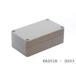 Waterbestendige behuizing in polycarbonaat - Lichtgrijs - 115x65x40mm 