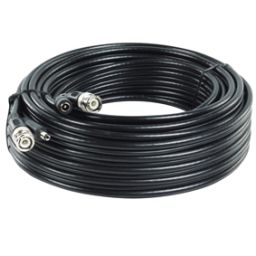 RG59 beveiligingskabel BNC mannelijk + DC plug 2,1mm M/F- 10 meter 