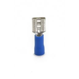 Opschuifcontact - Vrouwelijk 6,3x0,8mm - Blauw - 100 stuks 
