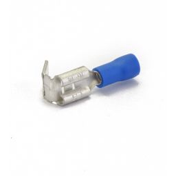 Piggy back opschuifcontact vrouwelijk 6,3x0,8mm - Blauw - 10 stuks 