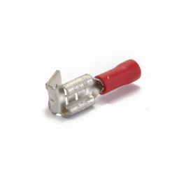 Piggy back opschuifcontact - vrouwelijk 6,3x0,8mm Rood - 10 stuks 