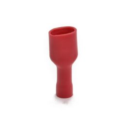 Geisoleerd opschuifcontact - vrouwelijk 6,3x0,8mm Rood - 10 stuks 