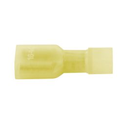 Geisoleerd opschuifcontact Y vrouwelijk 6,3x0,8mm transp. geel 100 stuks 