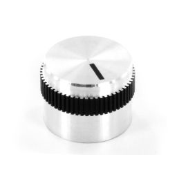 Draaiknop - 20 x 15mm - Aluminium - Met rand 