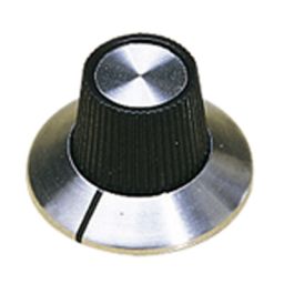 Draaiknop - Zwart - 6mm basis 