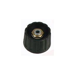 Knop Zwart 21mm / Ø6mm ** 