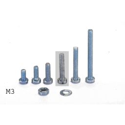 Bout M3 - Lengte: 16mm - 100 stuks - metaalschroef met cilindrische kop volgens DIN84