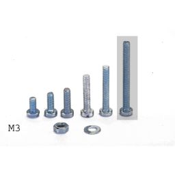 Bout M3 - Lengte: 30mm - 100 stuks - metaalschroef met cilindrische kop volgens DIN84