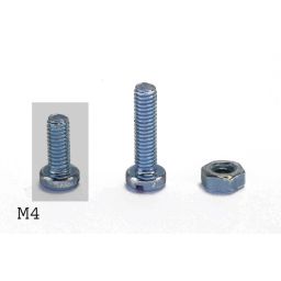 Bout M4 - Lengte: 10mm - 100 stuks - metaalschroef met cilindrische kop volgens DIN84