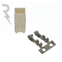 Draadconnector 2p met krimpcontacten 2,54mm 