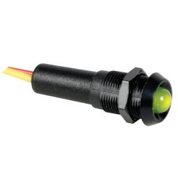 Draadled 12V groen continue - rode draad =+, boordiameter = 8 mm 
