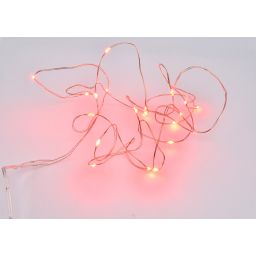 Ledslinger met 20 leds op batterijvoeding - Rood - 2 meter - Met USB-aansluiting